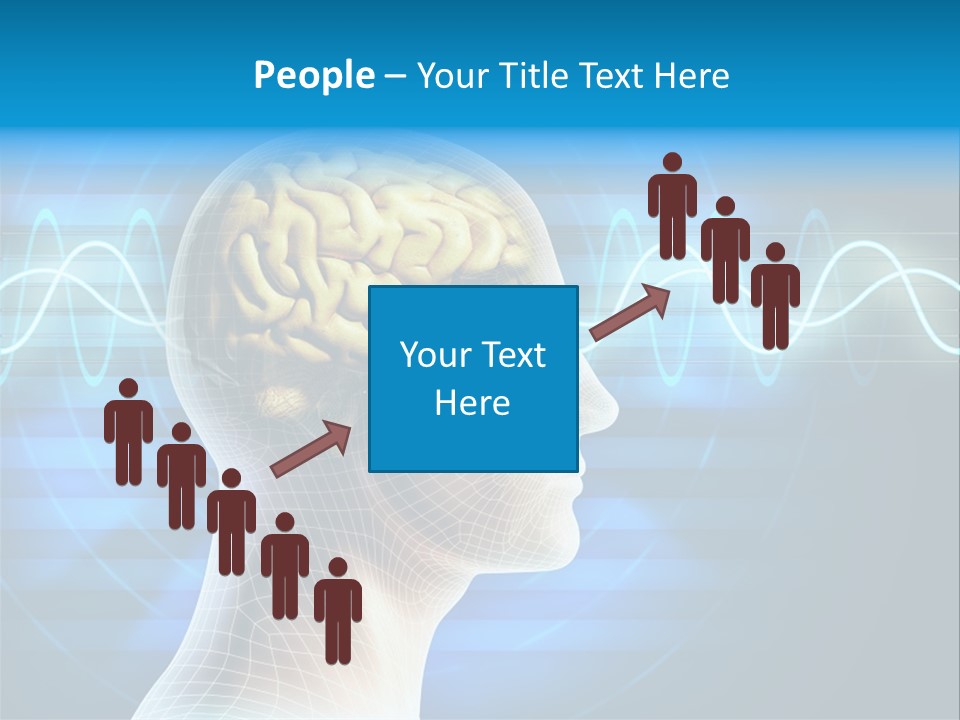 A Man's Head With A Brain In The Middle Of It PowerPoint Template