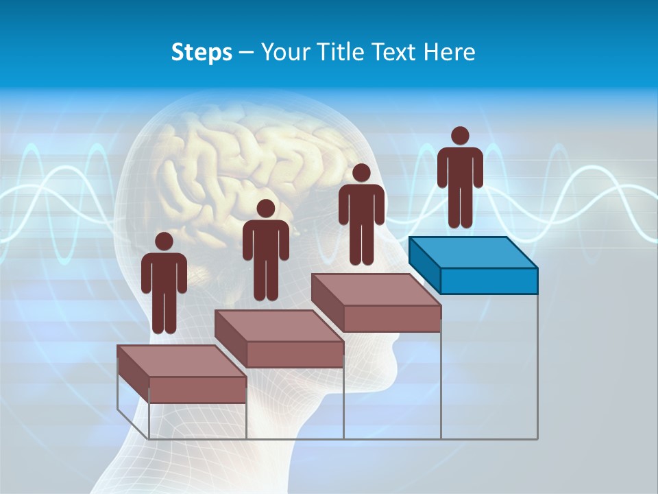 A Man's Head With A Brain In The Middle Of It PowerPoint Template