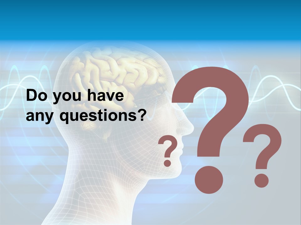 A Man's Head With A Brain In The Middle Of It PowerPoint Template