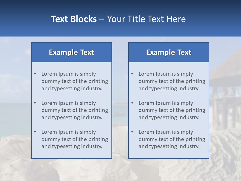 A Group Of Seashells Sitting On A Beach Next To The Ocean PowerPoint Template