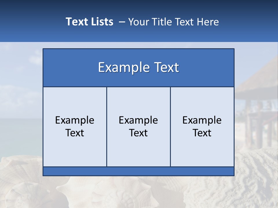 A Group Of Seashells Sitting On A Beach Next To The Ocean PowerPoint Template