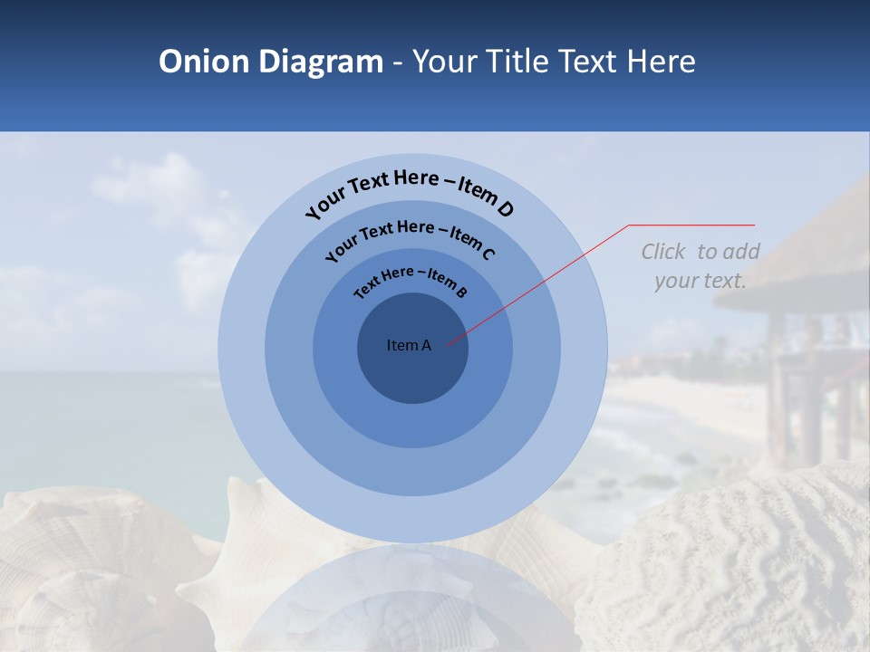 A Group Of Seashells Sitting On A Beach Next To The Ocean PowerPoint Template