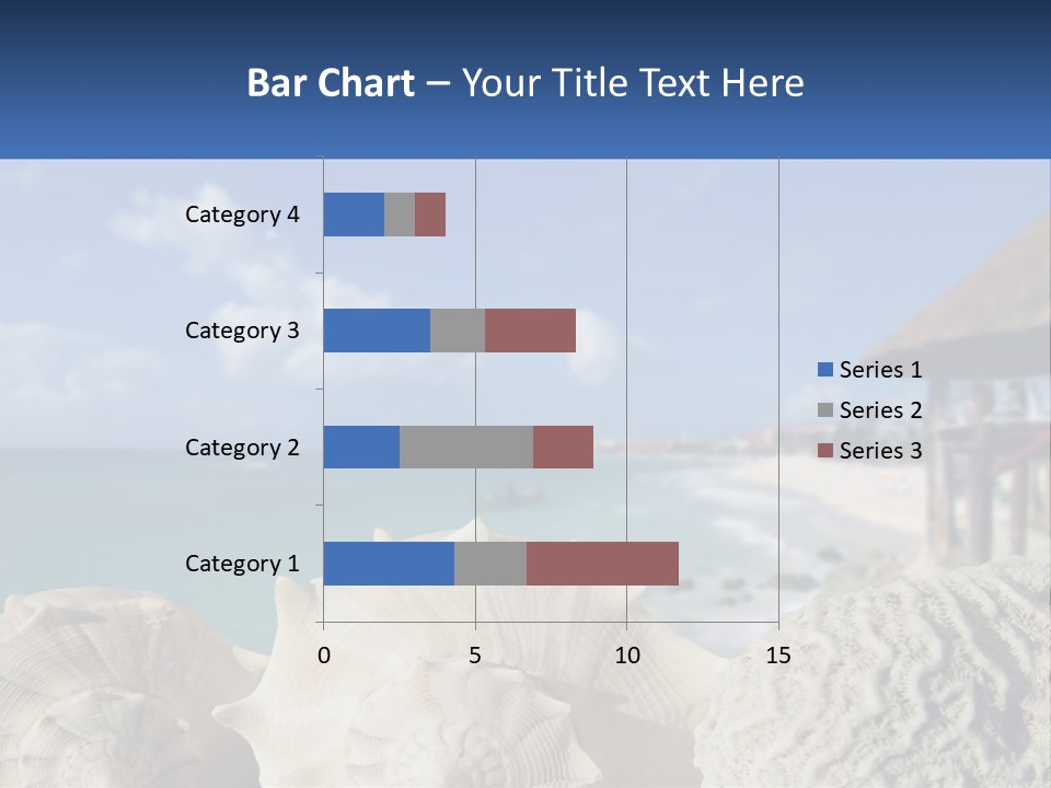 A Group Of Seashells Sitting On A Beach Next To The Ocean PowerPoint Template