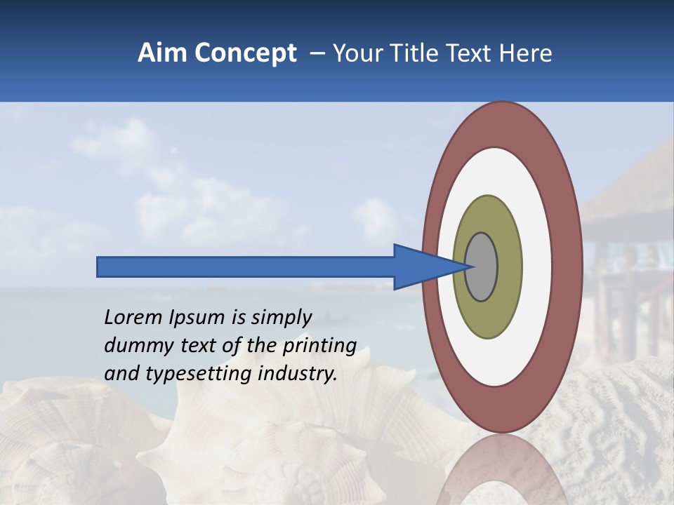 A Group Of Seashells Sitting On A Beach Next To The Ocean PowerPoint Template