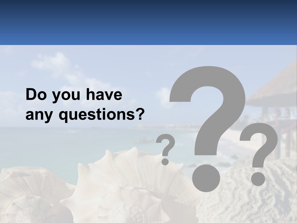 A Group Of Seashells Sitting On A Beach Next To The Ocean PowerPoint Template