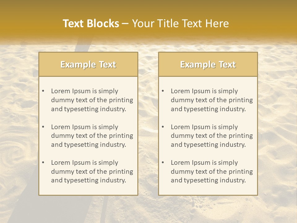 A Guitar Sitting On Top Of A Sandy Beach PowerPoint Template