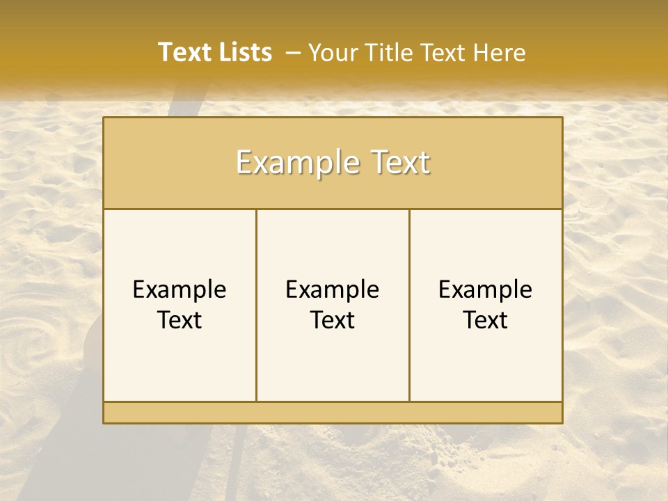 A Guitar Sitting On Top Of A Sandy Beach PowerPoint Template