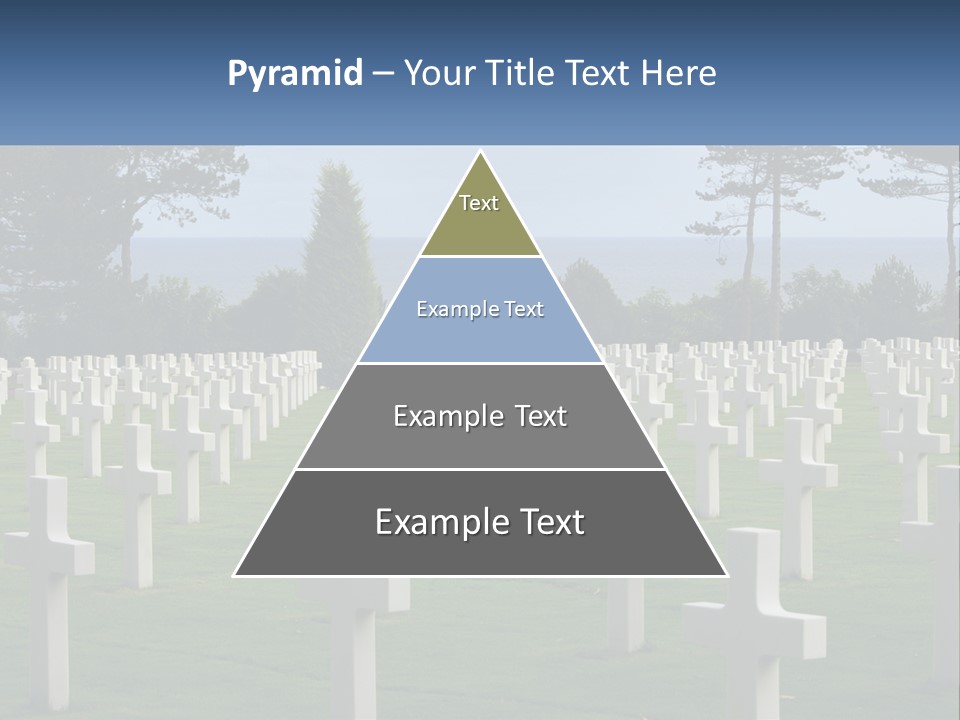 A Large Field Full Of White Crosses With Trees In The Background PowerPoint Template