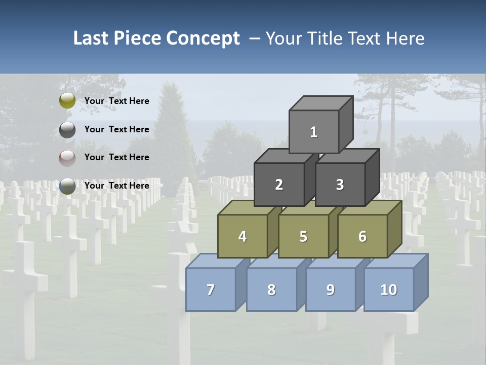 A Large Field Full Of White Crosses With Trees In The Background PowerPoint Template