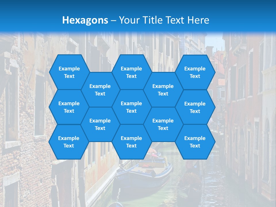 A Canal With Gondola Boats In Venice Powerpoint Template PowerPoint Template