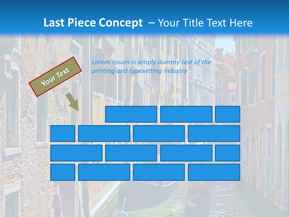 A Canal With Gondola Boats In Venice Powerpoint Template PowerPoint Template