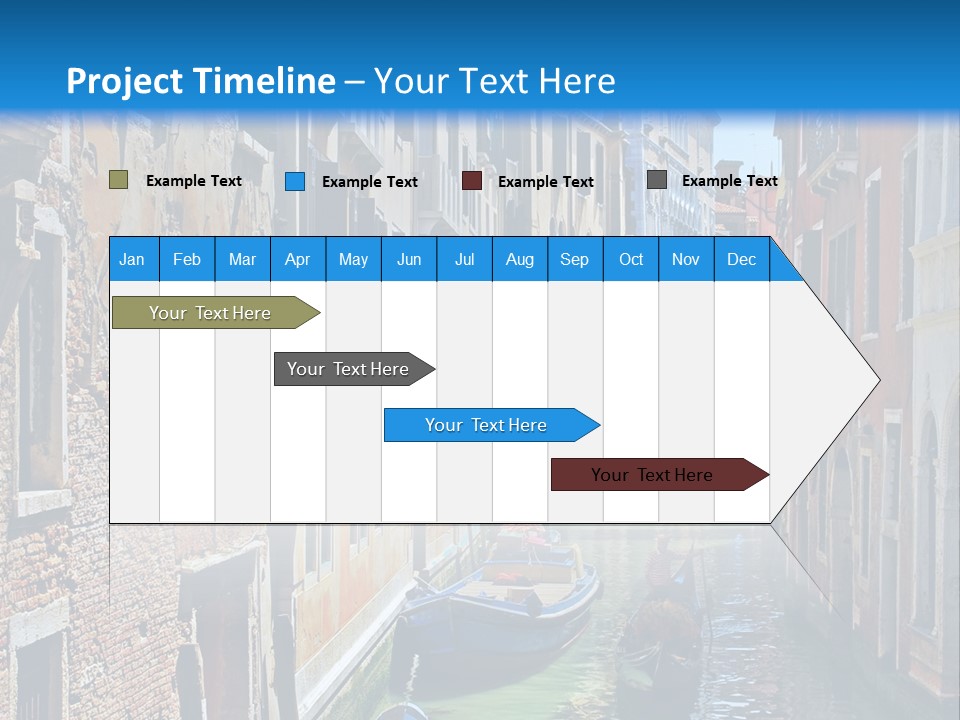 A Canal With Gondola Boats In Venice Powerpoint Template PowerPoint Template