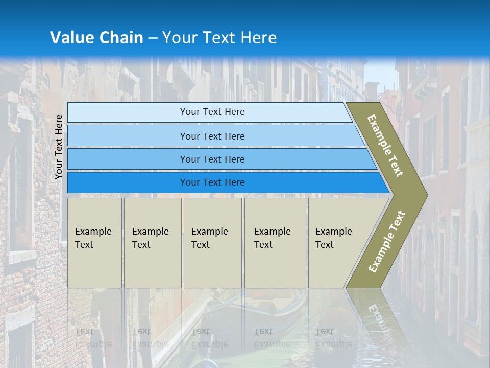 A Canal With Gondola Boats In Venice Powerpoint Template PowerPoint Template