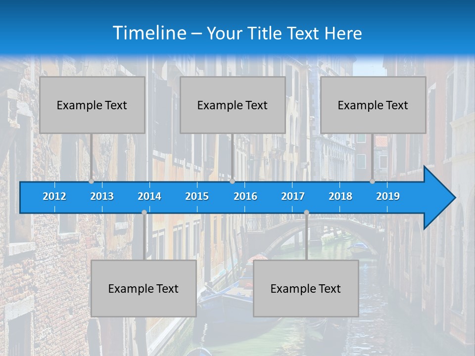 A Canal With Gondola Boats In Venice Powerpoint Template PowerPoint Template