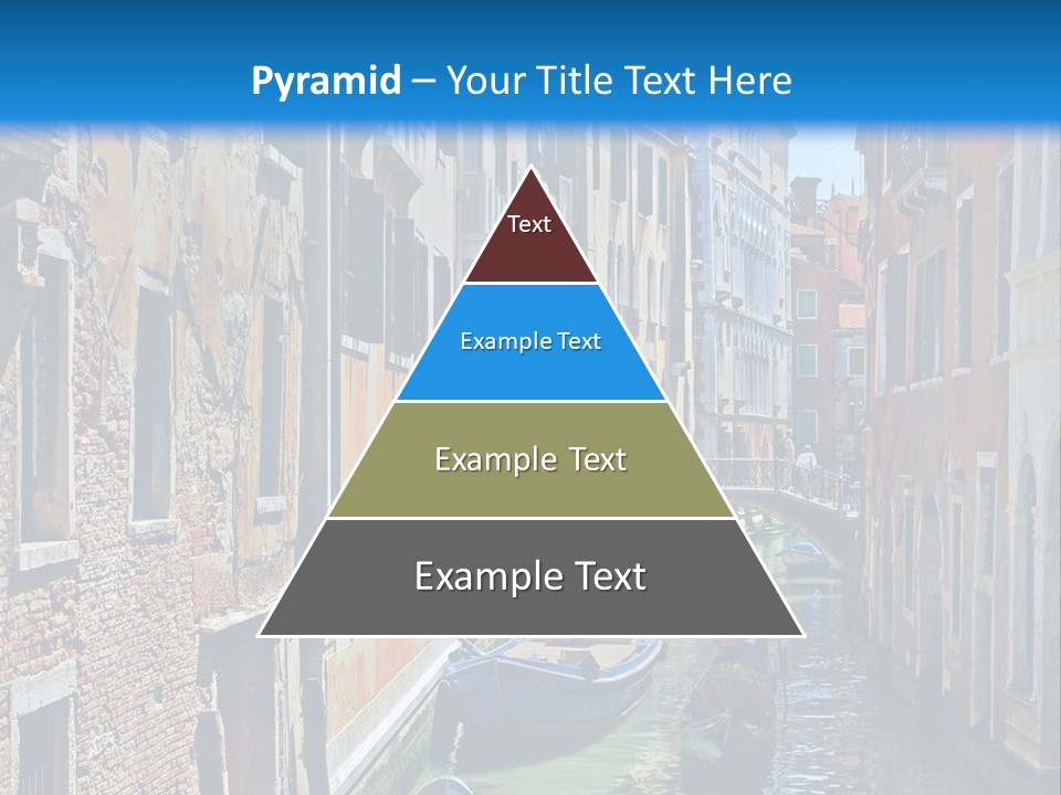 A Canal With Gondola Boats In Venice Powerpoint Template PowerPoint Template