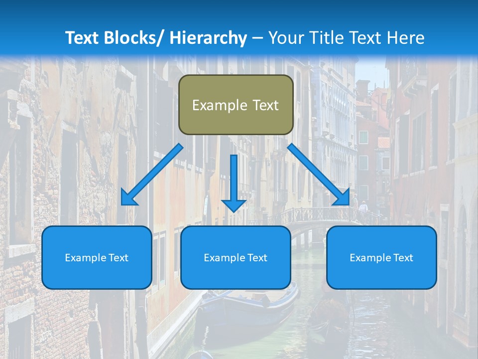 A Canal With Gondola Boats In Venice Powerpoint Template PowerPoint Template