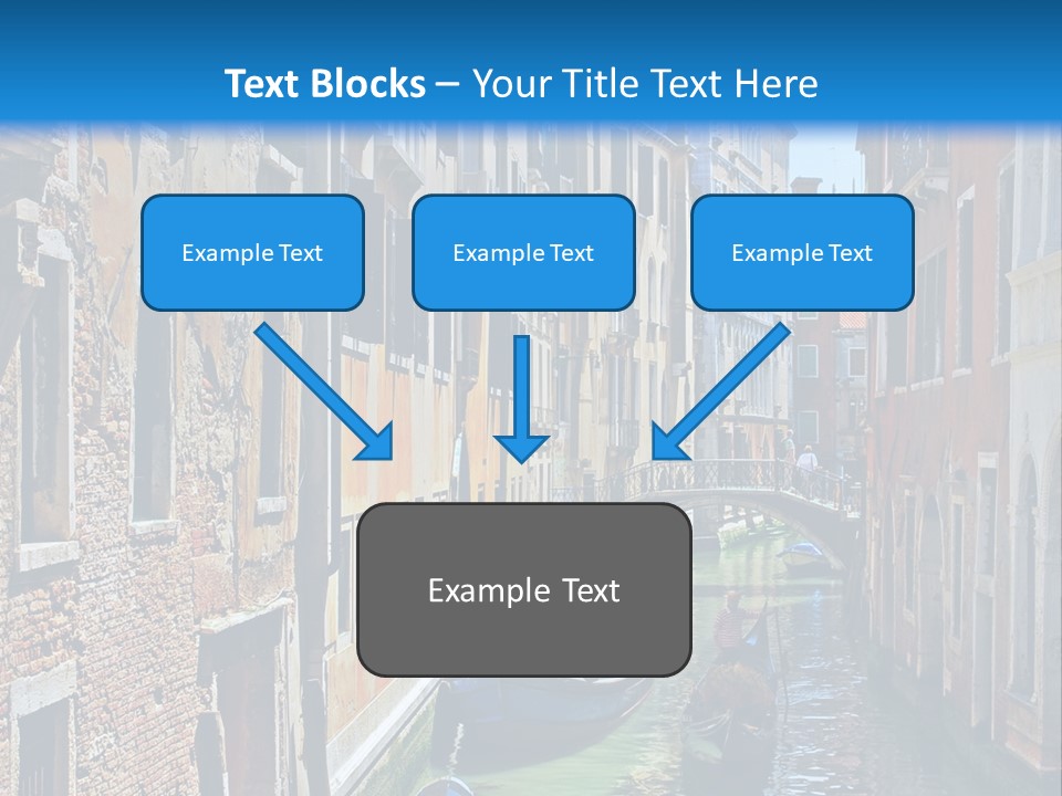 A Canal With Gondola Boats In Venice Powerpoint Template PowerPoint Template