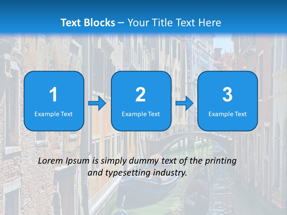 A Canal With Gondola Boats In Venice Powerpoint Template PowerPoint Template