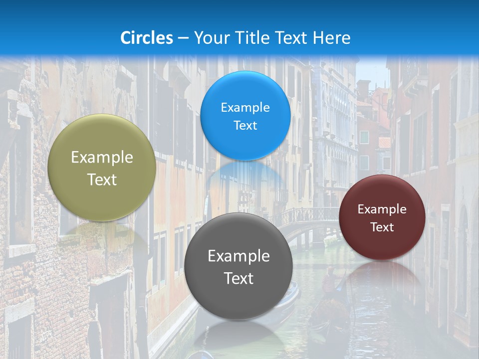 A Canal With Gondola Boats In Venice Powerpoint Template PowerPoint Template