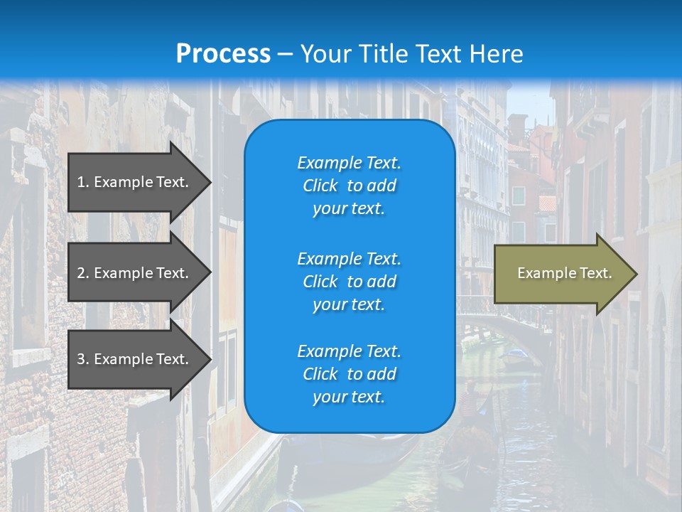 A Canal With Gondola Boats In Venice Powerpoint Template PowerPoint Template