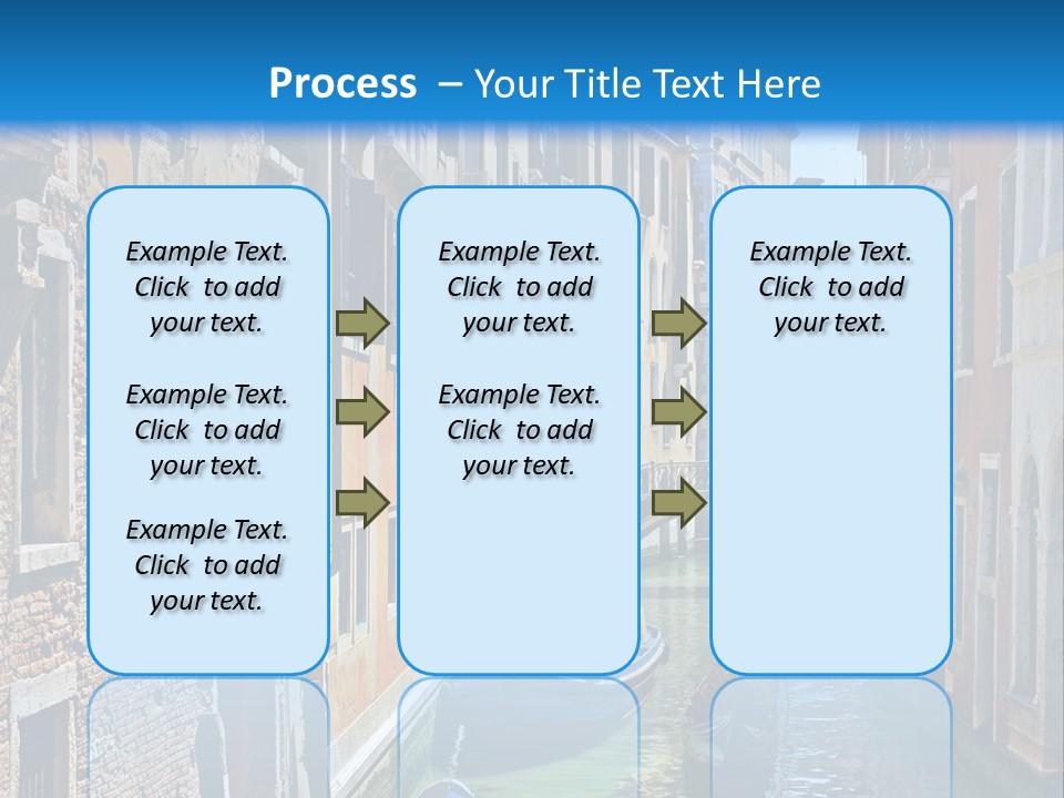 A Canal With Gondola Boats In Venice Powerpoint Template PowerPoint Template