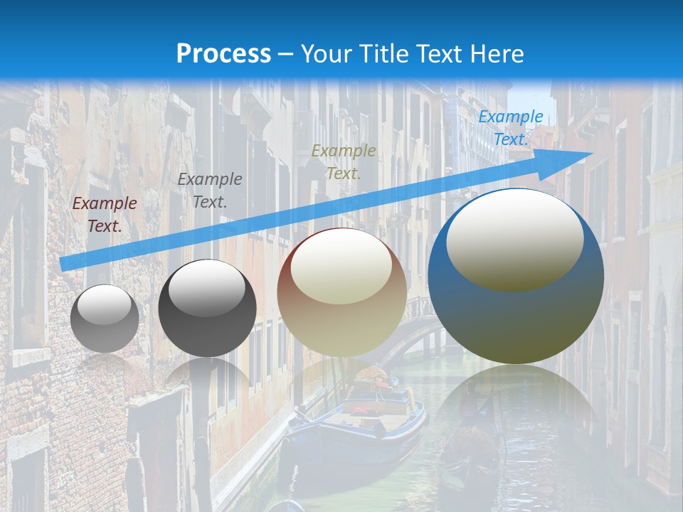 A Canal With Gondola Boats In Venice Powerpoint Template PowerPoint Template