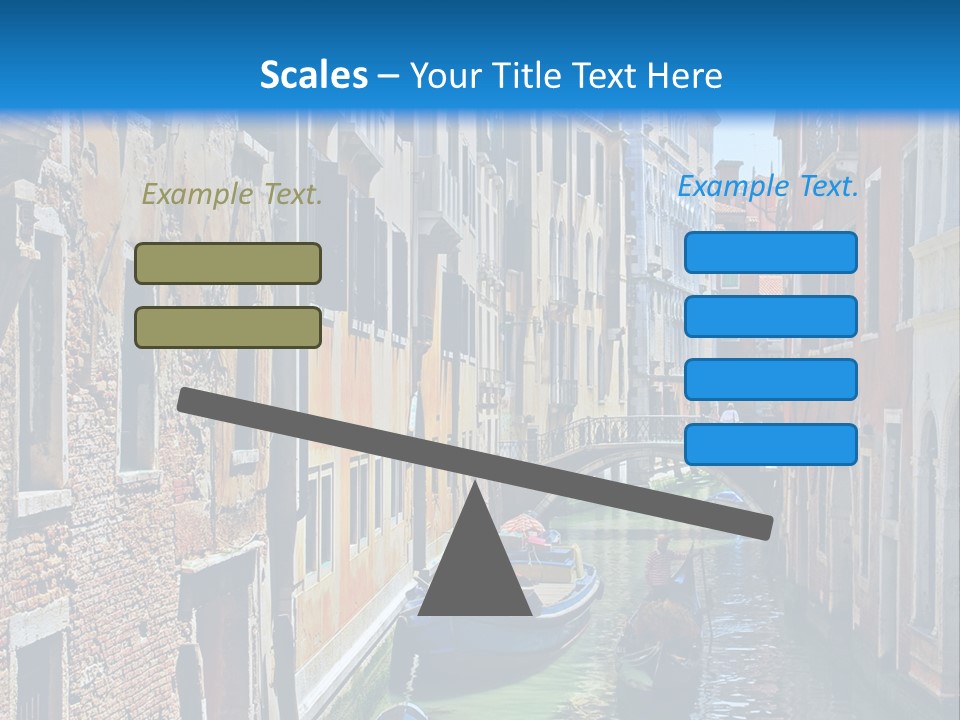A Canal With Gondola Boats In Venice Powerpoint Template PowerPoint Template