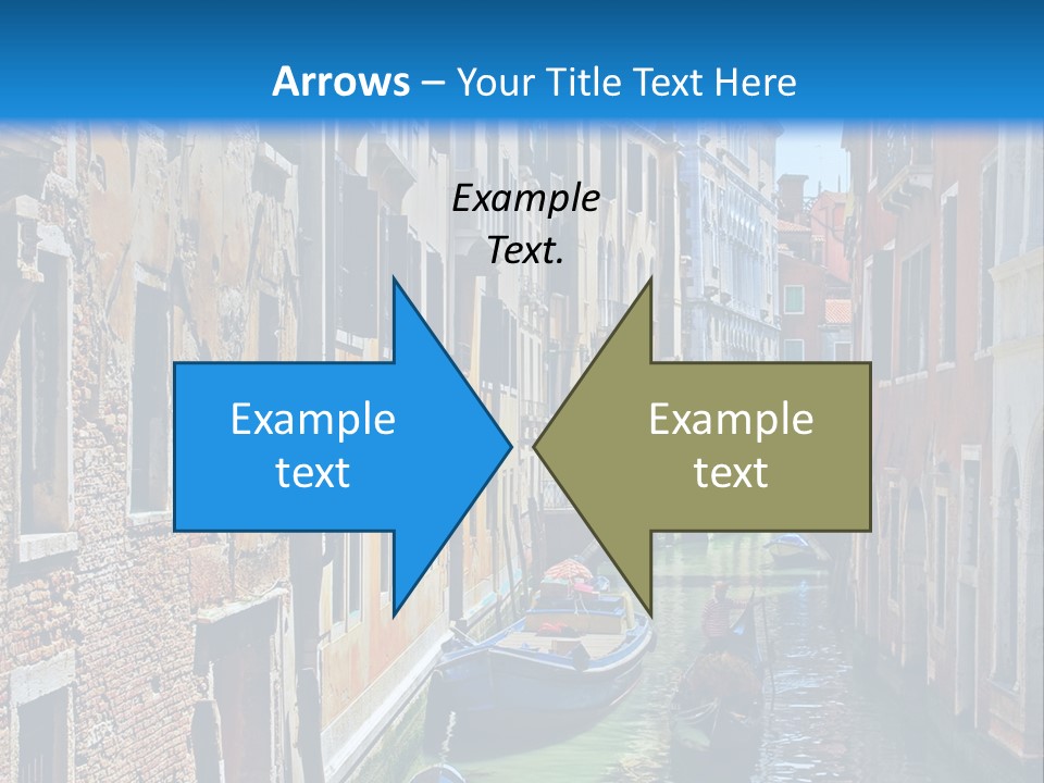 A Canal With Gondola Boats In Venice Powerpoint Template PowerPoint Template