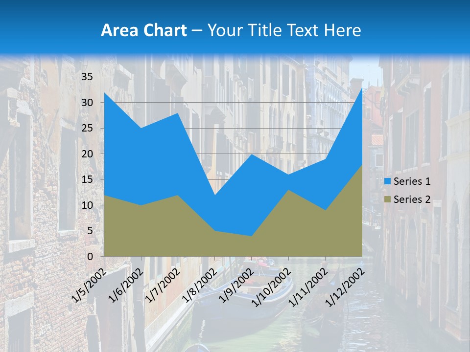 A Canal With Gondola Boats In Venice Powerpoint Template PowerPoint Template