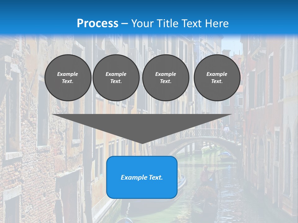 A Canal With Gondola Boats In Venice Powerpoint Template PowerPoint Template