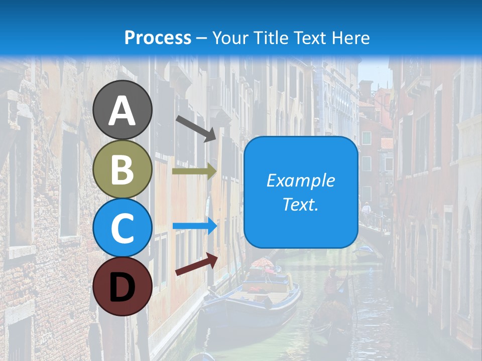 A Canal With Gondola Boats In Venice Powerpoint Template PowerPoint Template