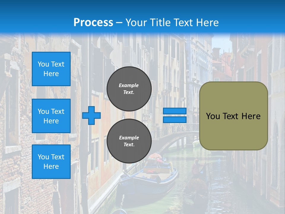 A Canal With Gondola Boats In Venice Powerpoint Template PowerPoint Template