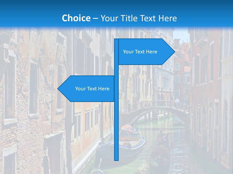 A Canal With Gondola Boats In Venice Powerpoint Template PowerPoint Template