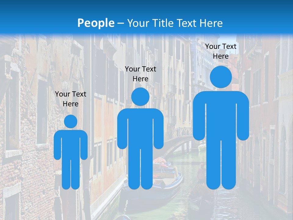 A Canal With Gondola Boats In Venice Powerpoint Template PowerPoint Template