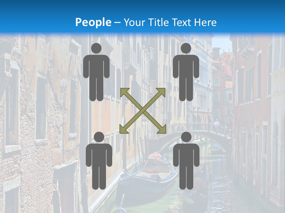 A Canal With Gondola Boats In Venice Powerpoint Template PowerPoint Template