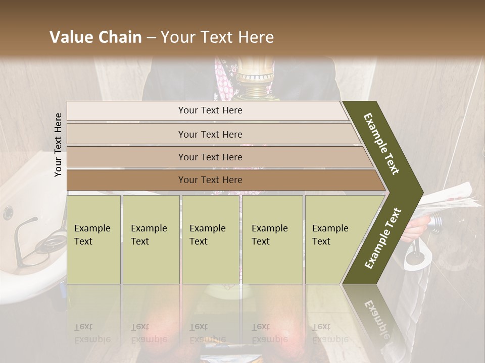 A Man In A Gas Mask Sitting On A Toilet Reading A Newspaper PowerPoint Template