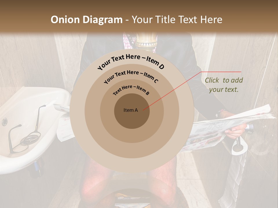 A Man In A Gas Mask Sitting On A Toilet Reading A Newspaper PowerPoint Template