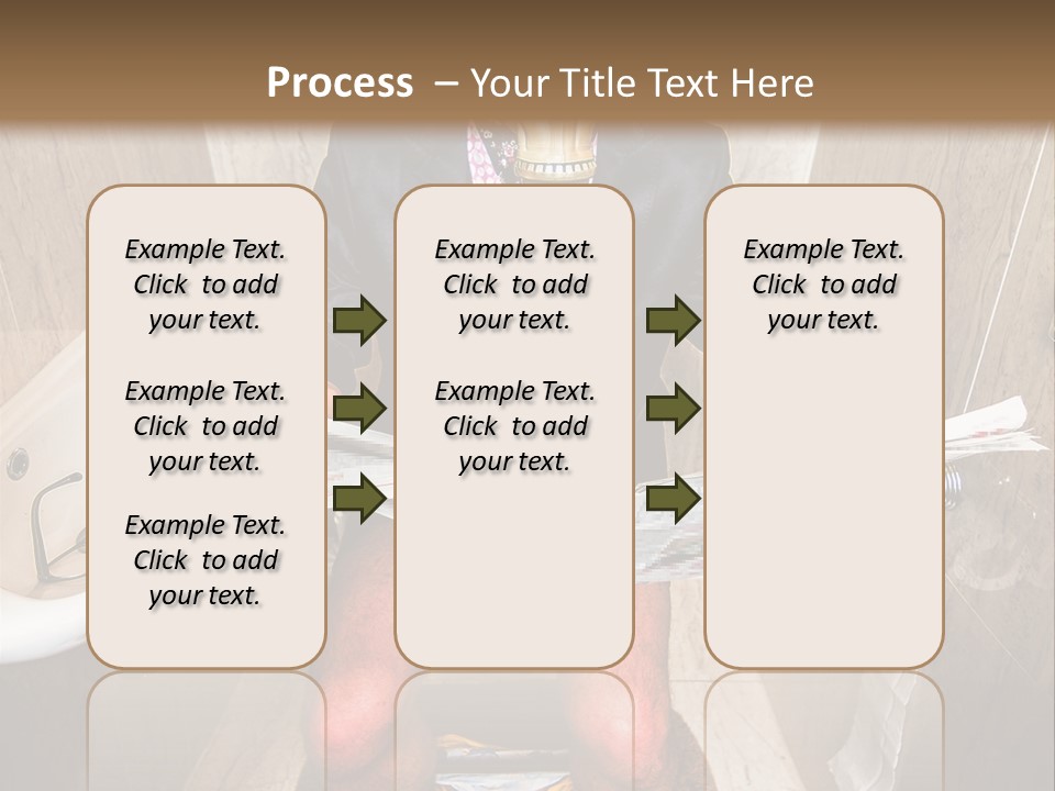A Man In A Gas Mask Sitting On A Toilet Reading A Newspaper PowerPoint Template