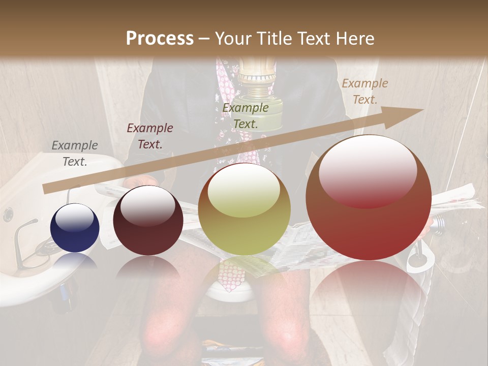 A Man In A Gas Mask Sitting On A Toilet Reading A Newspaper PowerPoint Template