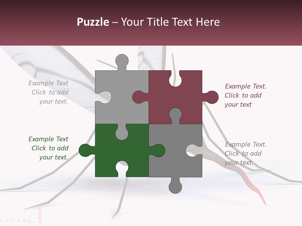 A Mosquito With Two Eyes On It's Body PowerPoint Template