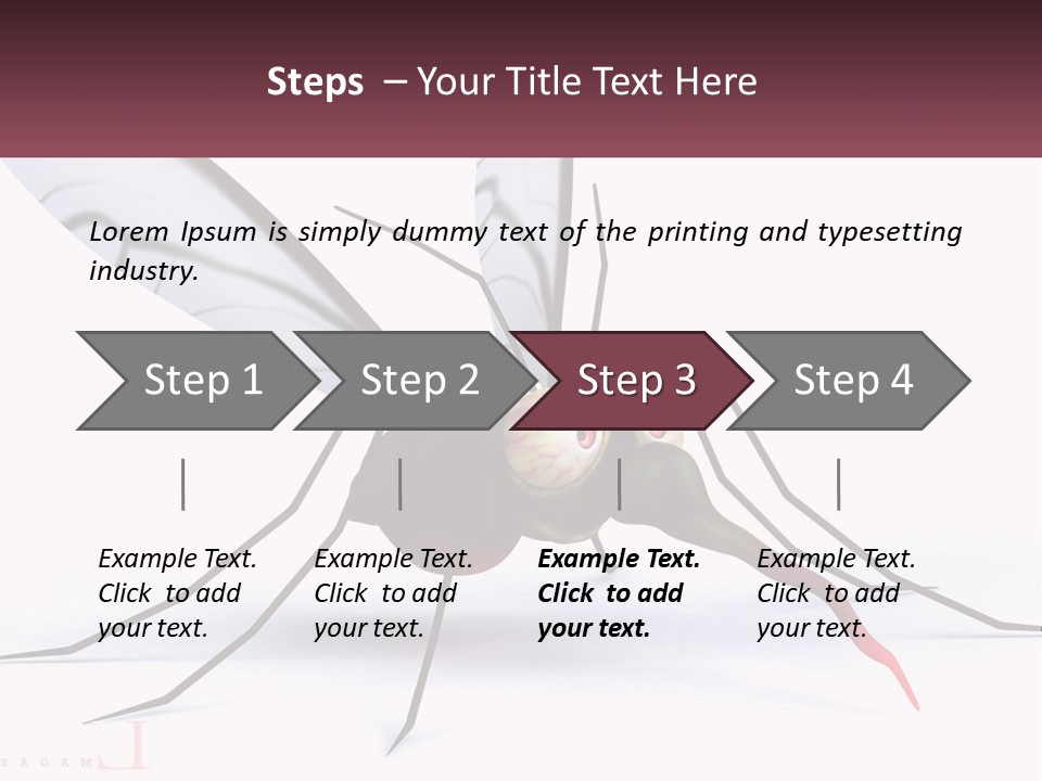 A Mosquito With Two Eyes On It's Body PowerPoint Template