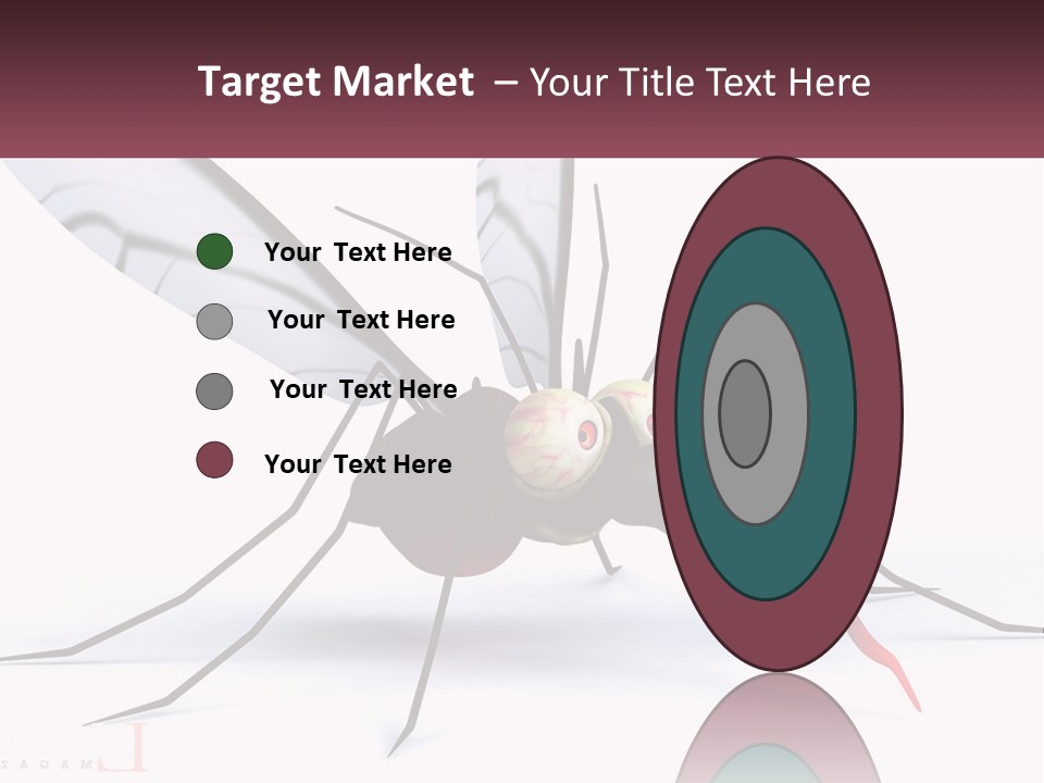 A Mosquito With Two Eyes On It's Body PowerPoint Template