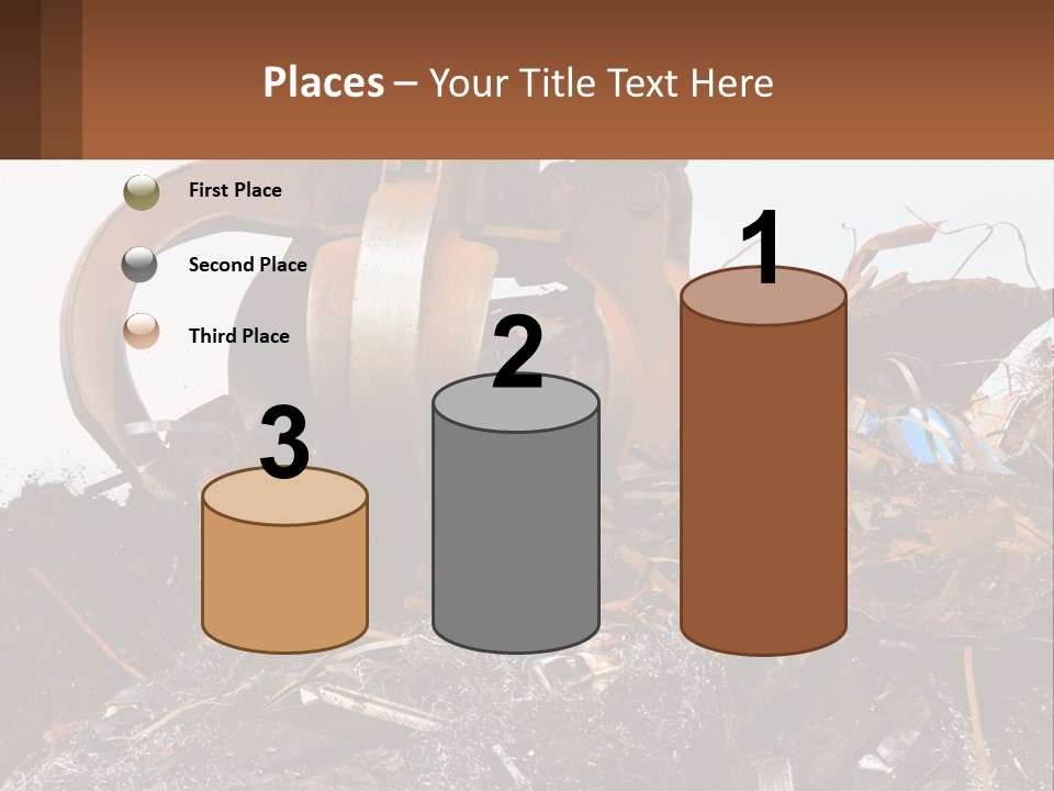 A Pile Of Dirt With A Large Metal Ball On Top Of It PowerPoint Template