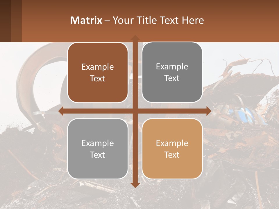 A Pile Of Dirt With A Large Metal Ball On Top Of It PowerPoint Template