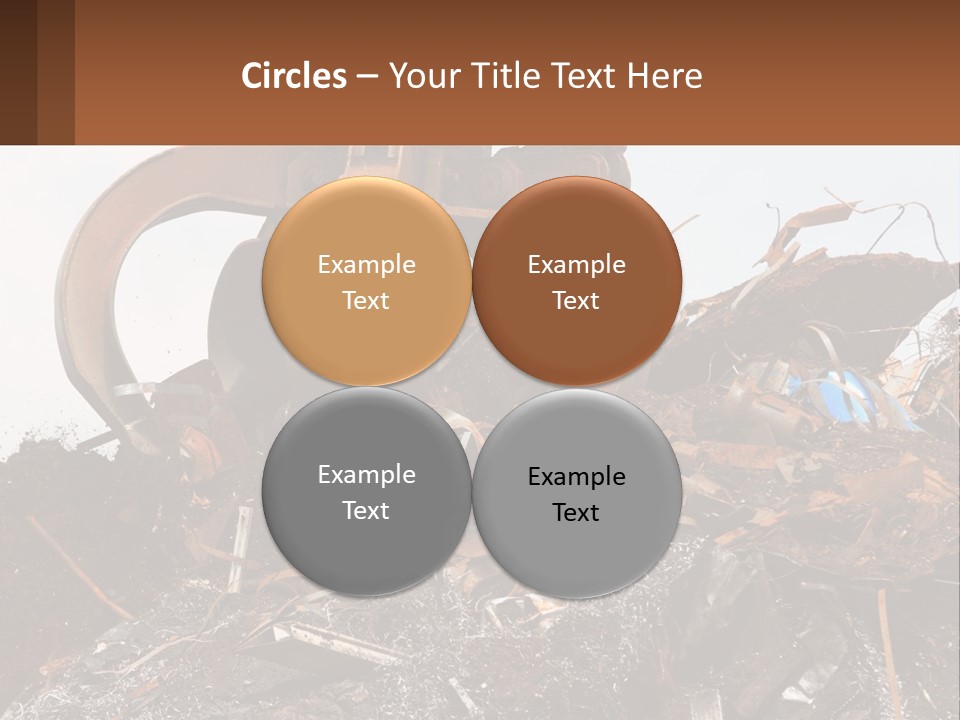 A Pile Of Dirt With A Large Metal Ball On Top Of It PowerPoint Template