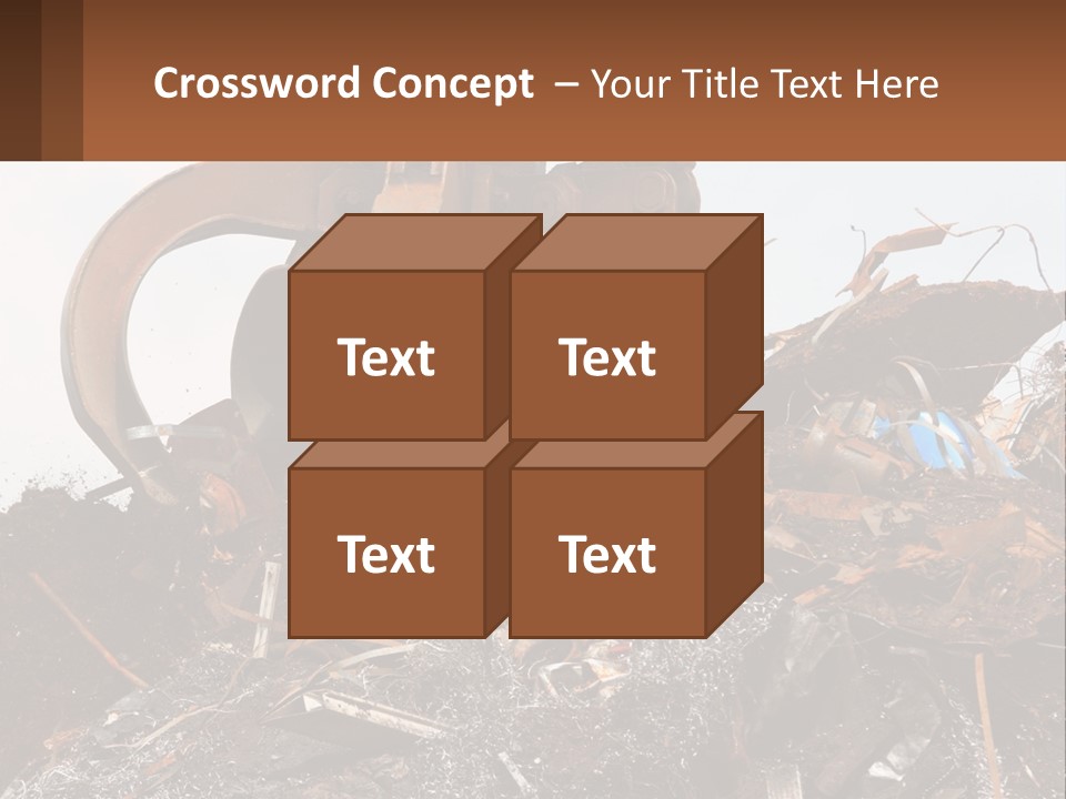 A Pile Of Dirt With A Large Metal Ball On Top Of It PowerPoint Template