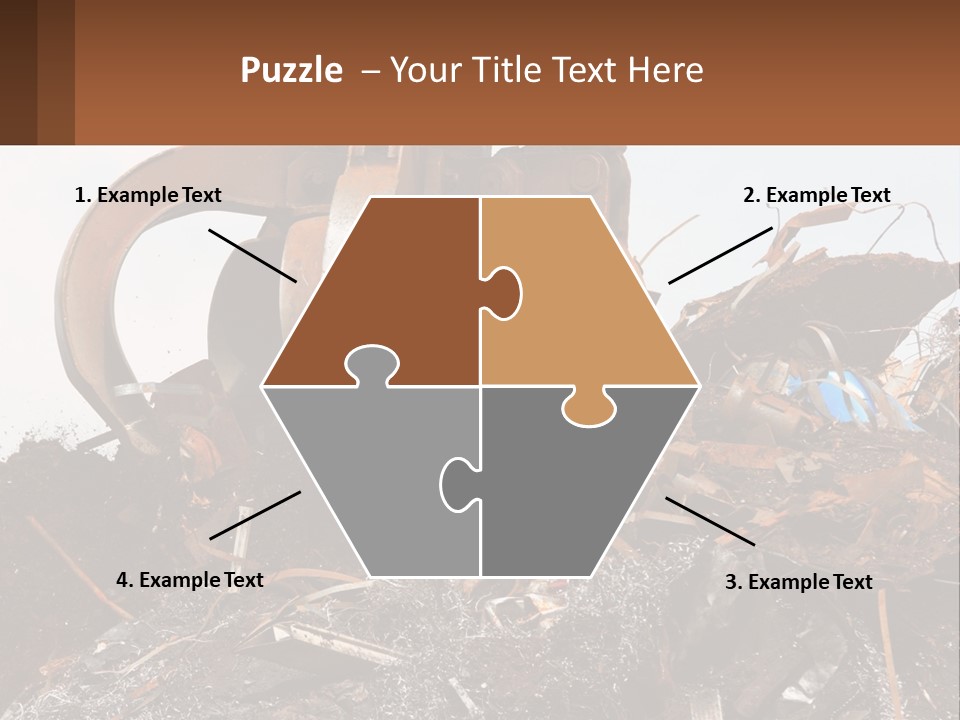 A Pile Of Dirt With A Large Metal Ball On Top Of It PowerPoint Template