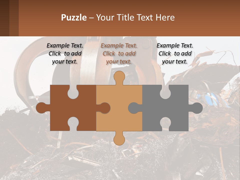 A Pile Of Dirt With A Large Metal Ball On Top Of It PowerPoint Template