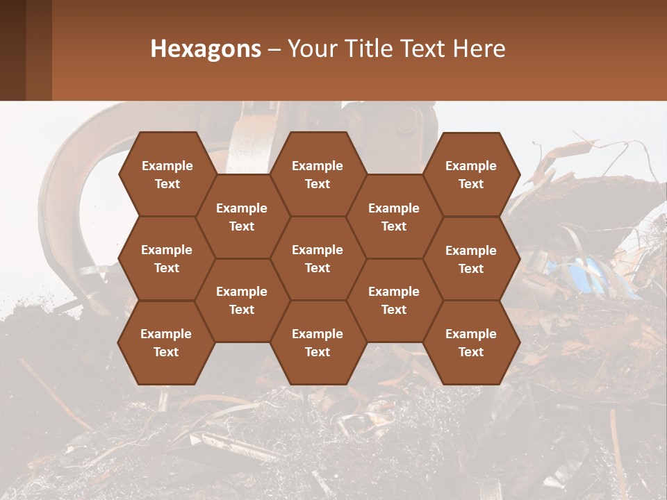 A Pile Of Dirt With A Large Metal Ball On Top Of It PowerPoint Template