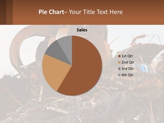 A Pile Of Dirt With A Large Metal Ball On Top Of It PowerPoint Template